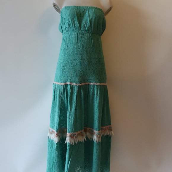 NWT PHO FIRENZE LACE SLEEVELESS MAXI DRESS M  * - Picture 4 of 12